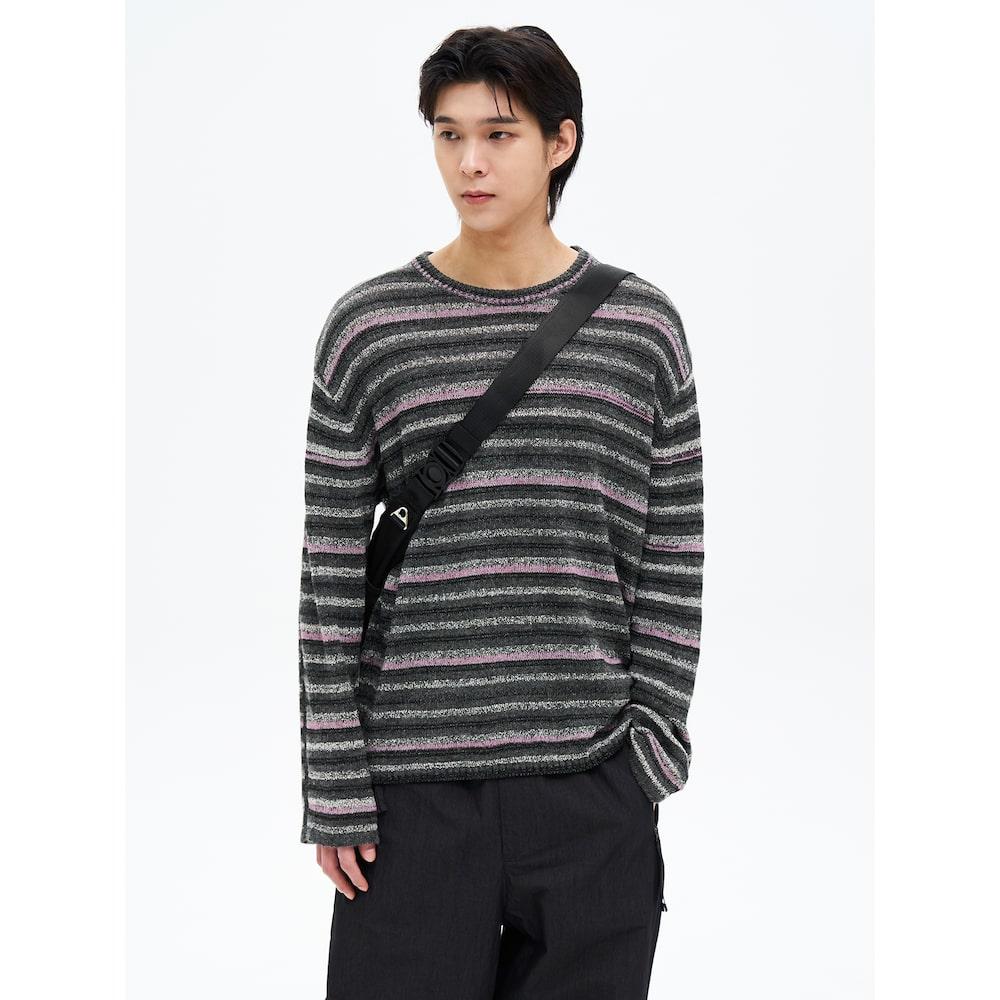 8Seconds Mixed Yarn Round Knit Ash Dark Gray/M