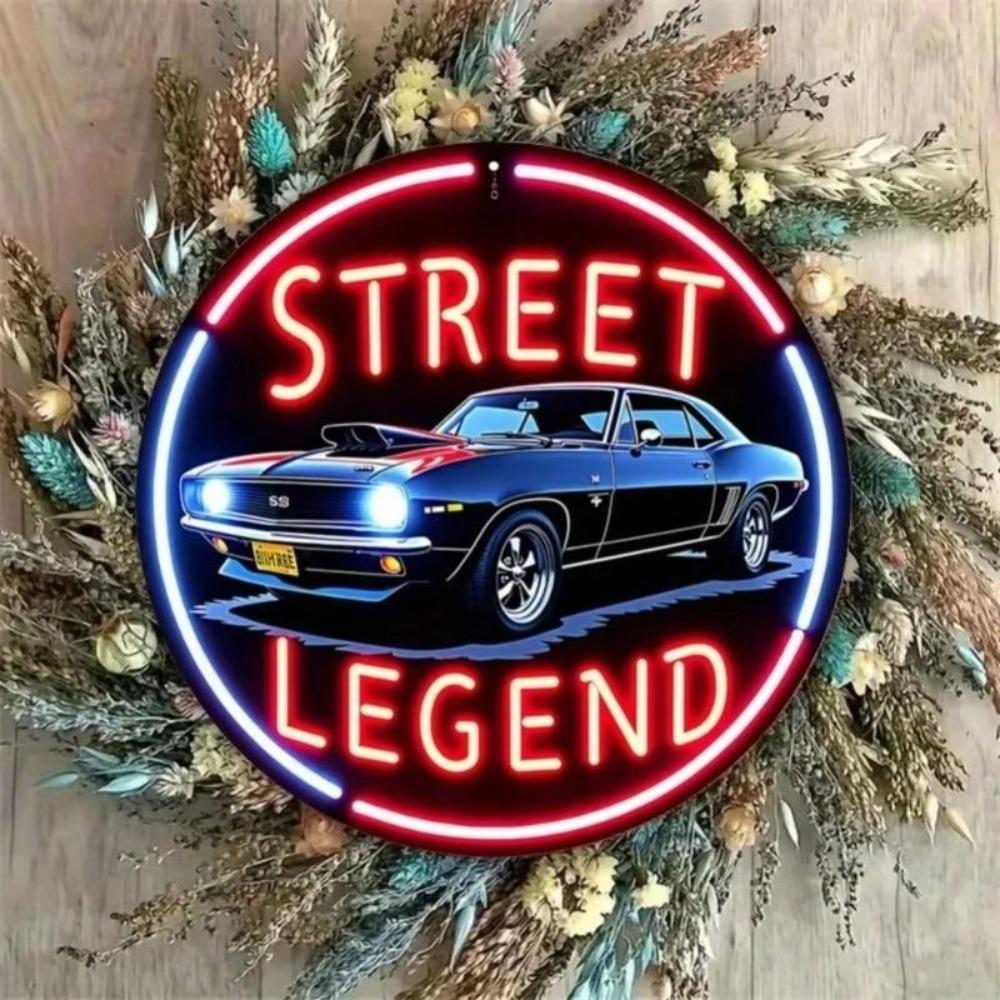 Iron Wall Art Vintage Muscle Car Decor Metal Tin Sign Ready to Hang Cafe Bar Man Cave