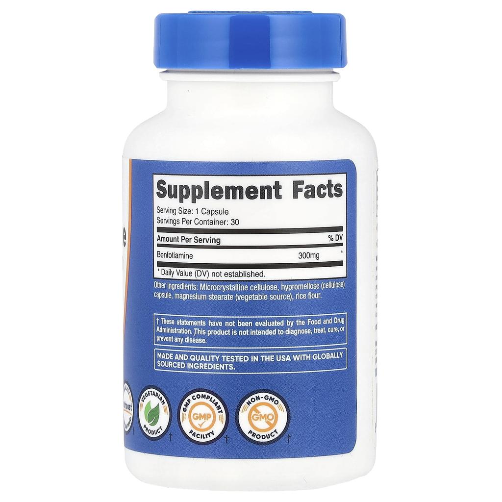 Benfotiamină, 300 mg, 30 capsule
