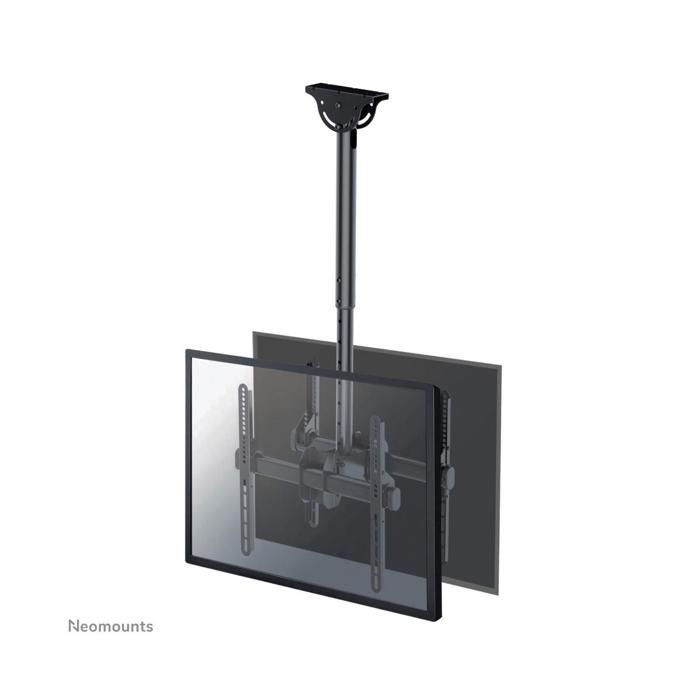 Support plafond NEWSTAR NM-C440DBLACK pour écran plat - Noir - 2 écrans LCD - Inclinable - Jusqu'à 400 x 400 mm