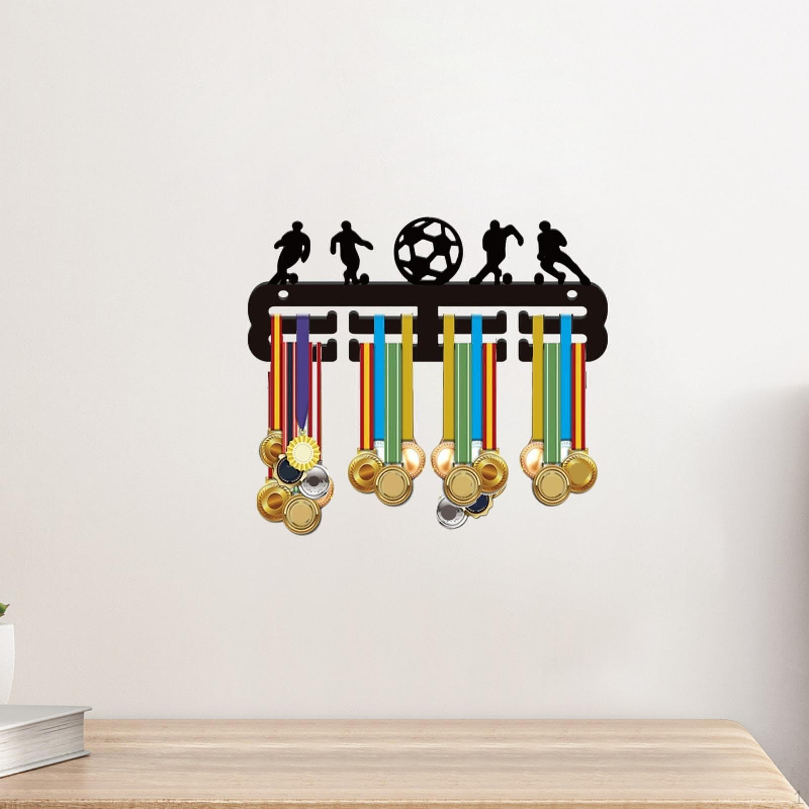 

Вешалка для медалей, органайзер для наградных лент, настенная рамка для наград, держатель для медалей Four player football