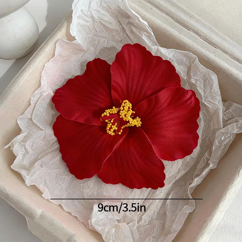 Plumeria Hibiscus Flower Hair Clip Hawaiian Flower Side Bangs Clip For Women Seaside Beach Hibiscus Flower Hairpin Headband