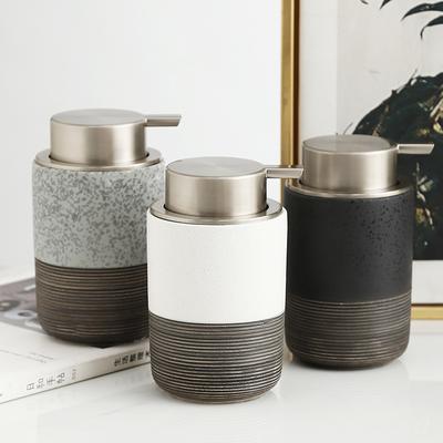 1PC 300ml Foaming Soap Dispenser Ceramic Bathroom Accessories Hand Sanitizer Shampoo Body Wash Lotion Refillable Pump Bottle