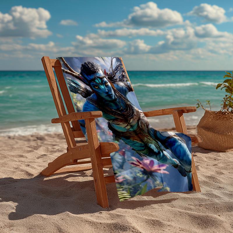 Ultra-Soft Beach Towel with Avatar Theme,Ideal for Pool - Camping, Diving - Perfect Travel Essential, Vibrant Beach Towel.