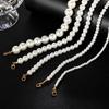 Collier de perles, Chaîne de cou simple et tendance, Chaîne de clavicule multi-tailles, Chaîne de cou style célébrité douce et rétro.