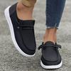 Fashion Women's Casual Sports Shoes Spring New Round Head Front Lacing Cloth Soft Sole Anti-slip Wear-resistant Single Shoes