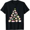 Lustige Weihnachten Japanisches Sushi Weihnachtsbaum Feiertag T-Shirts Herren Humor Streetwear T-Shirt Kurze Ärmel Unisex Lockere Kleidung