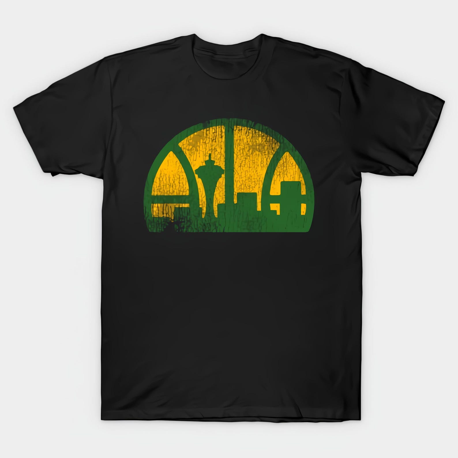 Seattle Supersonics Vintage Black T shirt Size S-4X Casual S