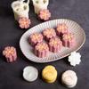 Making Manual Press Flower Pattern Pastry Tool Cookie Stamps Mooncake Press Sakura Mooncake Mold