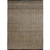 Woven Jute and Black and Natural Cotton Rug 120x170