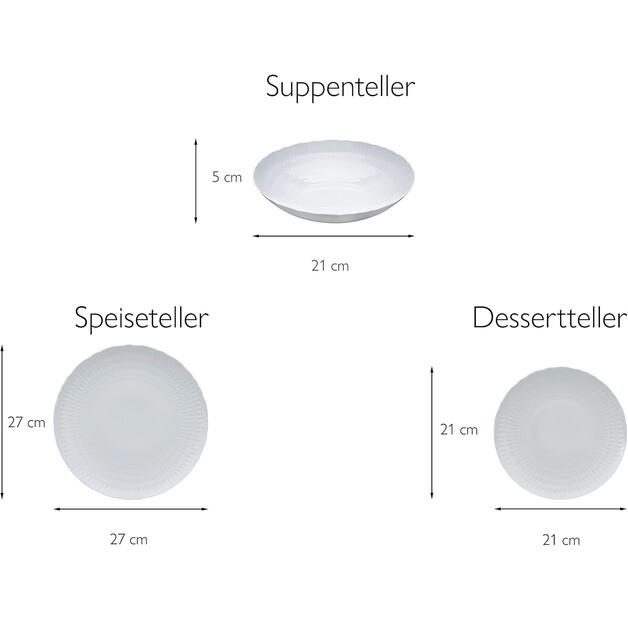 Сервиз столовый CreaTable Sofia белый, 12 предметов (33070)