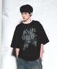Eonoideu Grunge Painting Graphic Short Sleeve Lq2Tu302_Black