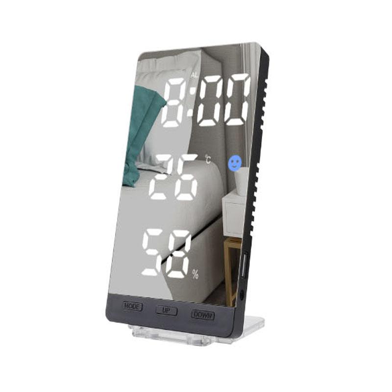

LED Digital Alarm Clock Temperature Humidity Display Bedside Wall Table Clock for Bedroom Office Kitchen Bathroom home Decor чёрный