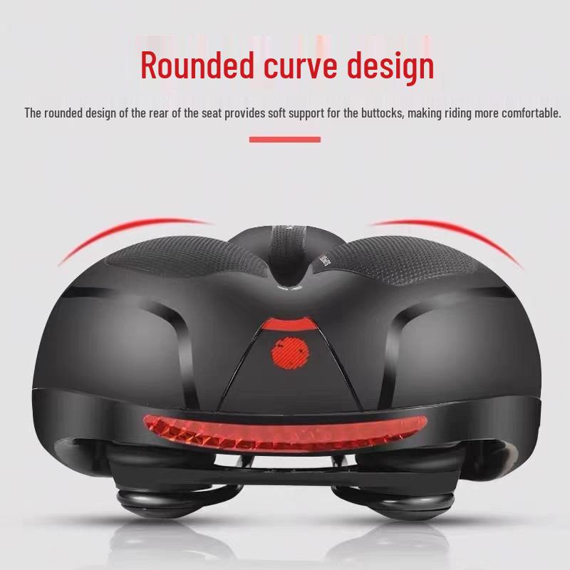 Shock-Absorbing Mountain Bike Seat Cushion with Hollow Design & Seat Bag