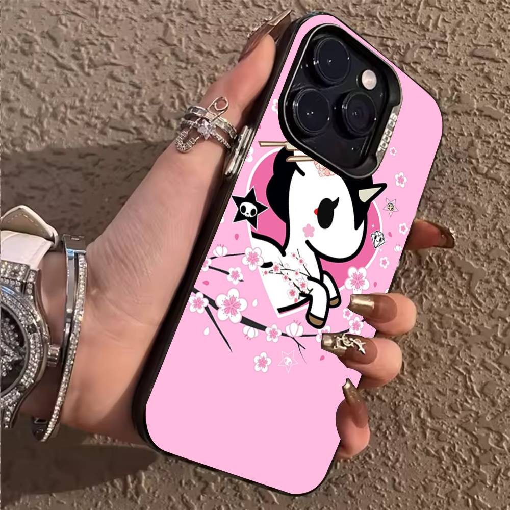 

Japan T-Tokidokis Phone Case For iPhone 17,16,15,14,13,12,11,Pro,X,XS,Max,Plus Soft Black Cover iPhone12