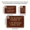 Inspirational "Blessed" Area Rug, Creative Welcome Door Mat, Non-Slip Absorbent Washable Carpet for Home, Bathroom & Camping