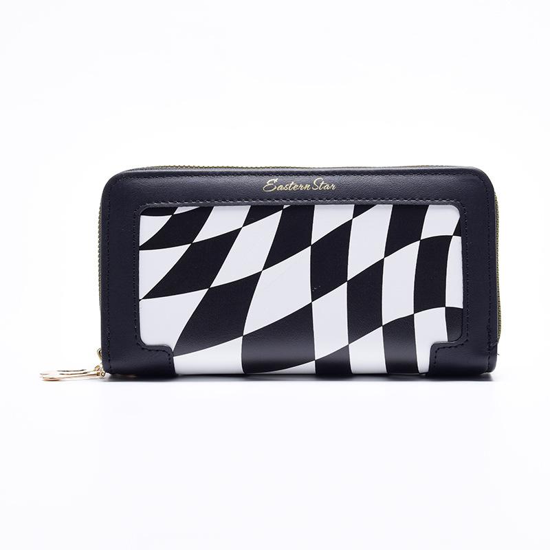 

Новый женский кошелек, длинный, на двойной молнии, с множеством отделений для карт, вместительный клатч, кошелек и кошелек. чёрный