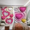 Custom Modern Simple High Shading Curtain Cartoon Pink Love Tulip Ins 3D Children's Room Bedroom Bay Window Thick Blackout Drape