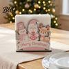 Multi-purpose Desktop Organizer Christmas Theme Wooden Napkin Holder, Decorative Holiday Paper Towel Stand, Gift for Her HD UV Printing Dining
