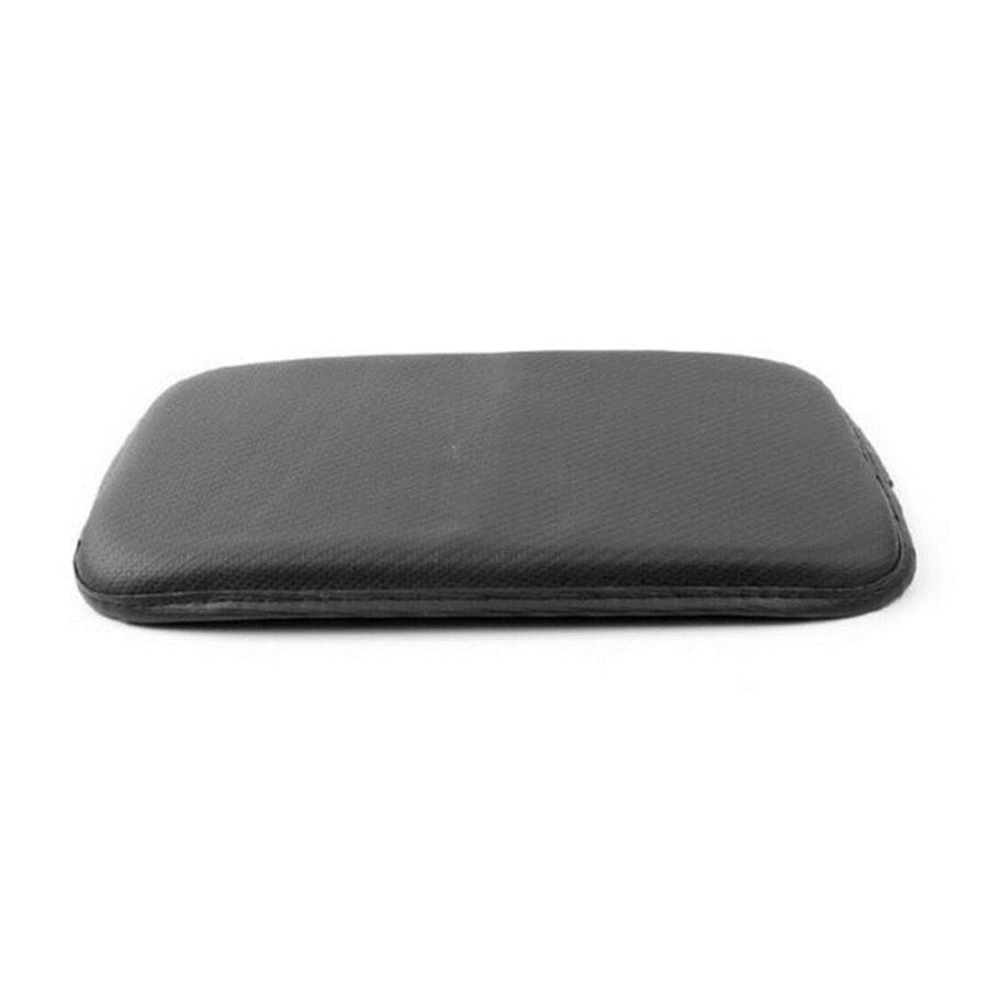 Black PU Leather Car Armrest Pad Center Console Box Cushion Mat Cover Protector