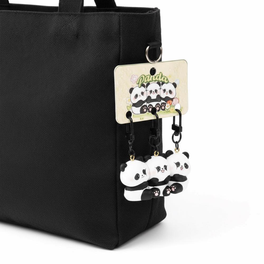 Cartoon Magnetic Snap Keychain Panda Magnetic Keychain Portable Keychain Sets Bags
