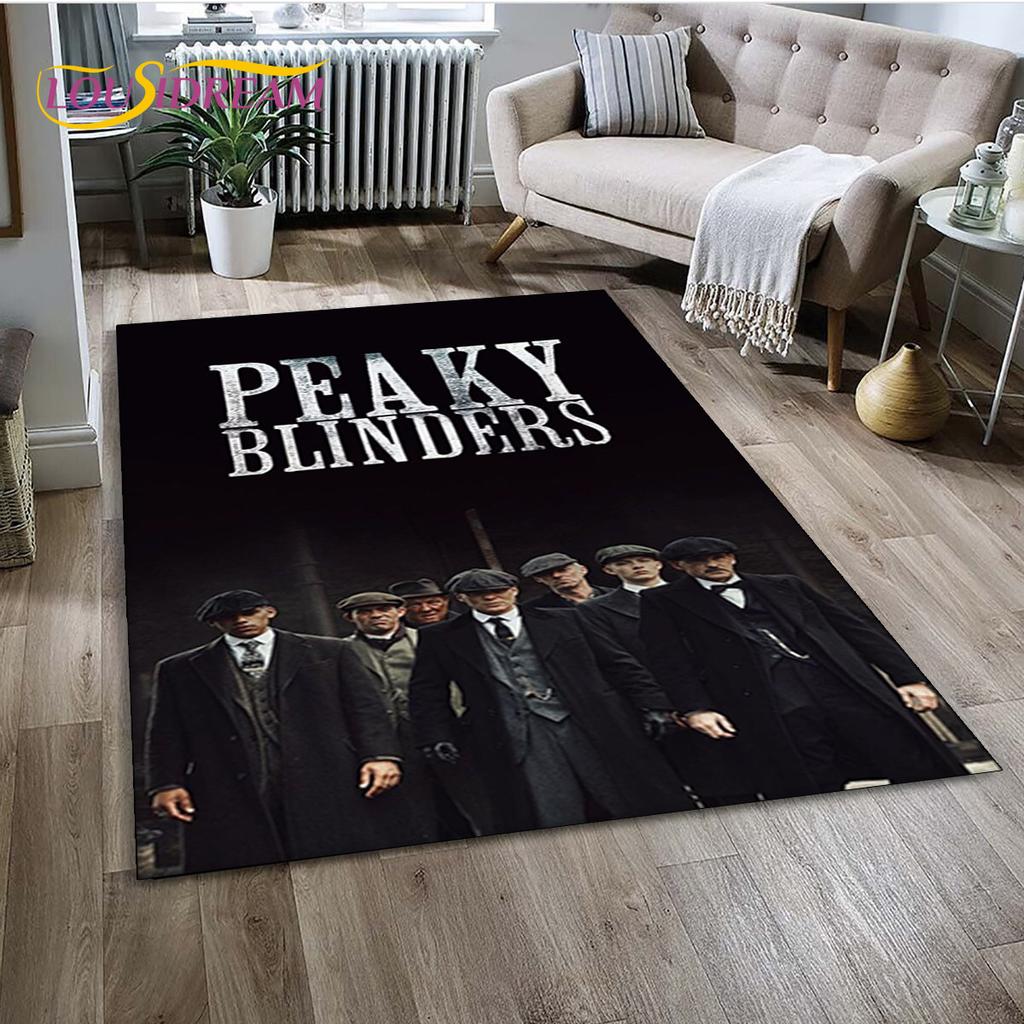 P-Peaky Blinders Tommy Shelby Area Rug,Carpet Rug for Home Living Room Children's Bedroom Sofa Doormat Decor,Non-slip Floor Mat