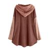 Women's And Winter Casual Color Plush Warm Hooded Plus Size Jacket