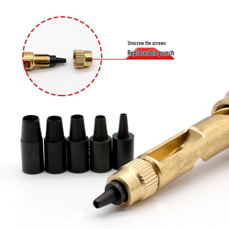 Interchangeable Multi-Head Automatic Leather Belt Hole Punch