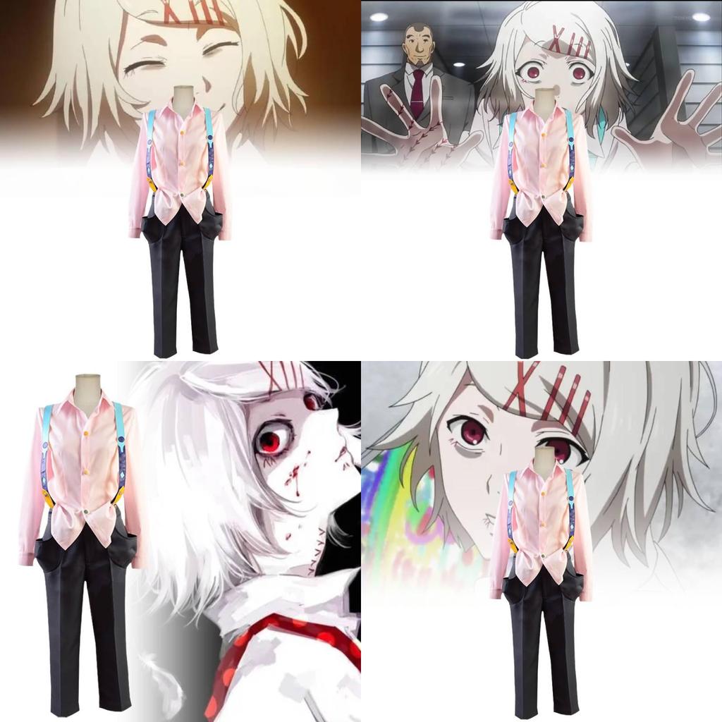 Ghoul Juuzou Suzuya Cosplay Oblečení Anime Kostým s Kšandami Unisex**