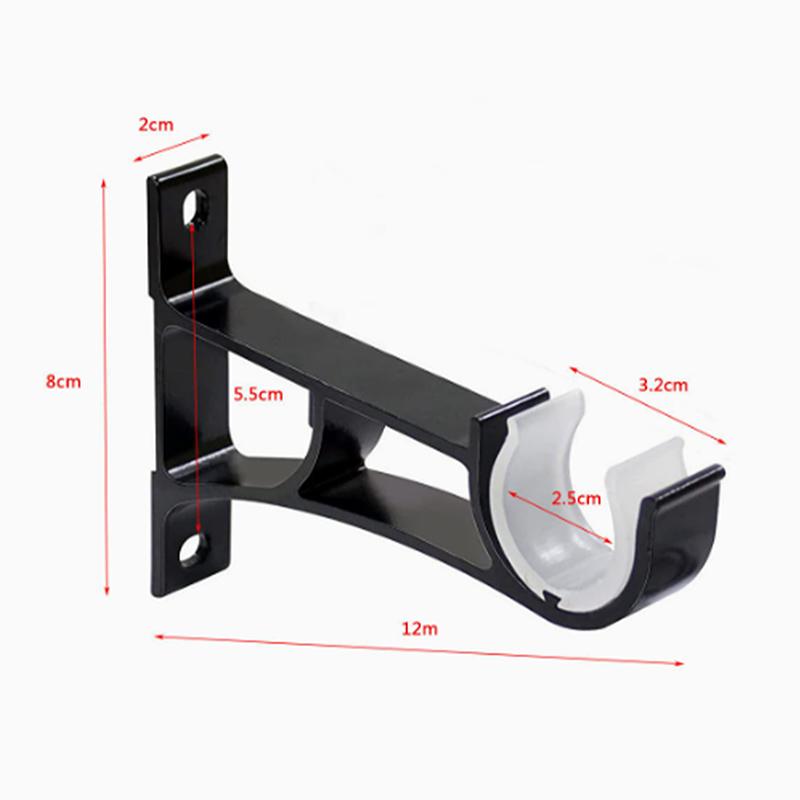 4Pcs Aluminum Alloy Double Curtain Rod Bracket Holder Set Hanging Curtain Bracket Window Track Holder For Bedroom And Home Use