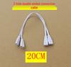 LED Tube Connector: T4/T8/T5 Extension Cord with Double Plug Adapter for Fluorescent Lamp Holders
