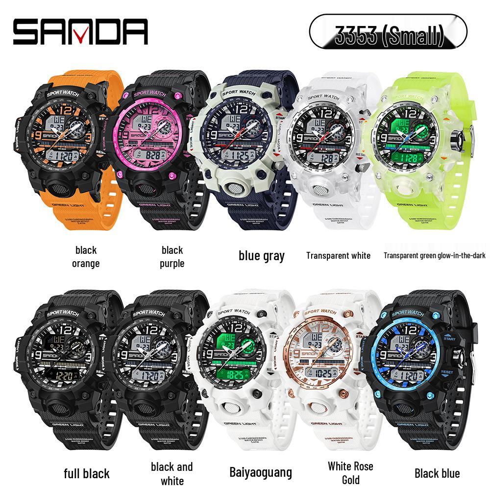 Sanda Korean Style Multi-Functional Luminous Sport Wristwatch for Couples