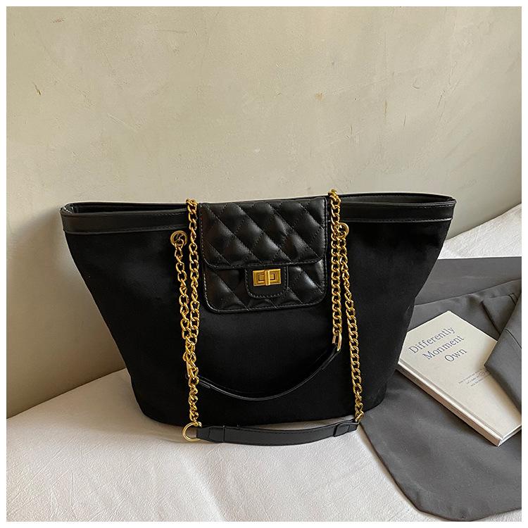 

Women s bag 2025 new fashion casual texture portable commuter large capacity matte chain single shoulder messenger tote bag