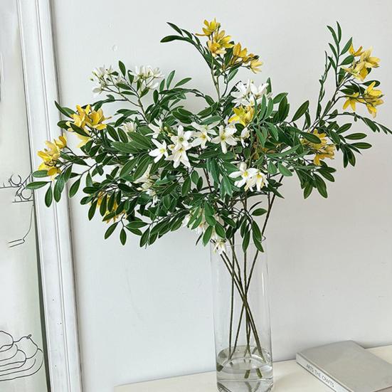 Locust Tree Branch Fake Silk Leaves 38 Flower with Inch Long Faux Pagoda Tree Stem