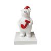 Christmas Bear Statue Resin Crafts Holiday Party Decorations Home Desktop Ornaments
