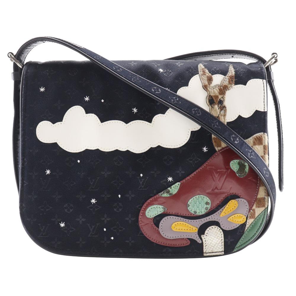 

Louis Vuitton Сумка через плече Muset M92273 Conte de Fe чорний Монограмний сатин/Харако Жіноча Вживана