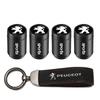 Car Tire Wheel Valve Caps Cover Suede Car Key Chain Ring Keychain for Peugeot 3008 5008 208 308 508 2008 408X 108