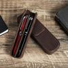 Genuine Leather Handmade Pen Case High Quality Retro 2/3/6/12 Slots Unisex Pen Pouch Office School Supplies Stationery Box