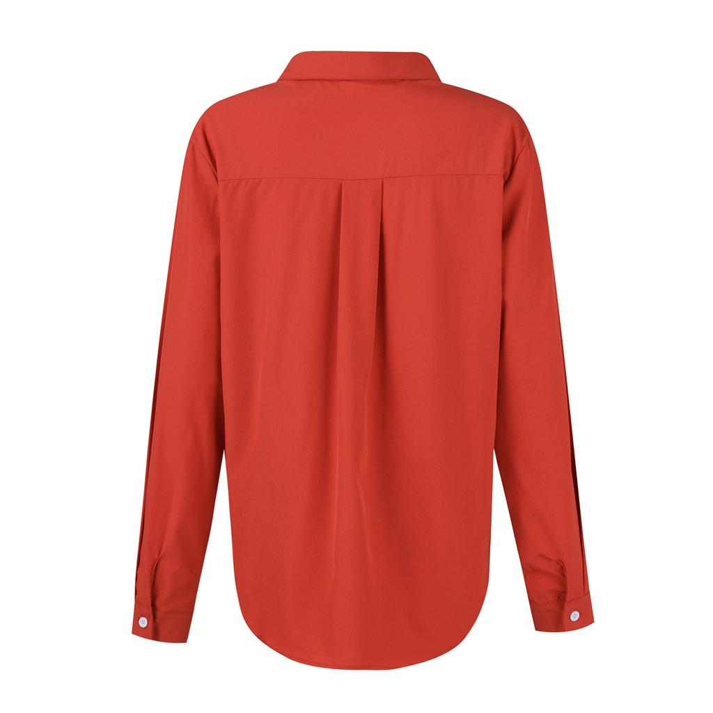 Blouse For Women's Long Sleeve Button Down Shirts Casual Loose  Business Work Tunic Top