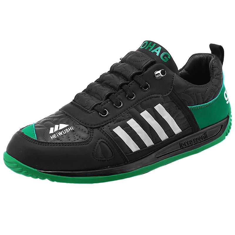 

Мужские и женские массивные кроссовки, модные повседневные туфли из вторичной кожи и коровьей ткани с увеличенным внутренним покрытием и нижней частью на платформе 39 зелёный