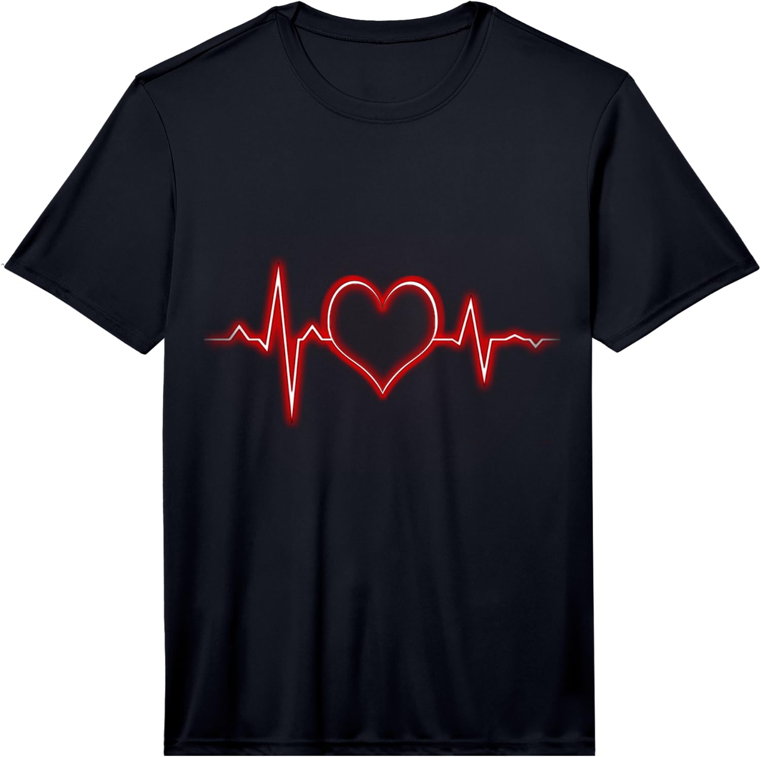 Heart Heartbeat Pulse Valentines Day Gift with Love Performance Unisex T-Shirt M