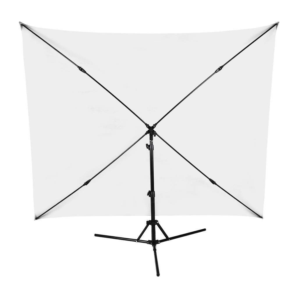 Andoer 2x1.5m/ 6.5x4.9ft White Photo Backdrop Photography Background Screen with Adjustable Tripod