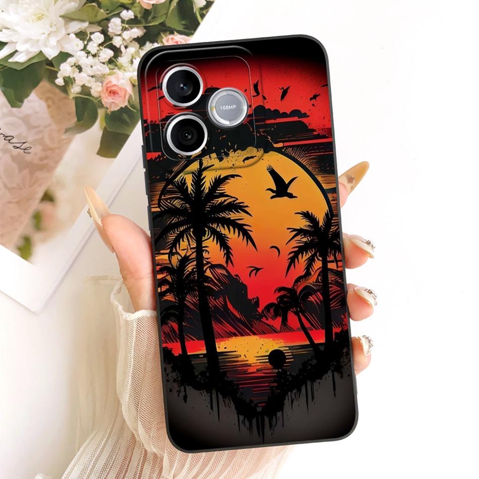 For Honor 600 Lite 5G Honor600 2026 Fashion Dusk Beach Painting Phone Case For Honor 600 600Lite Soft Silicone Covers Bumpers