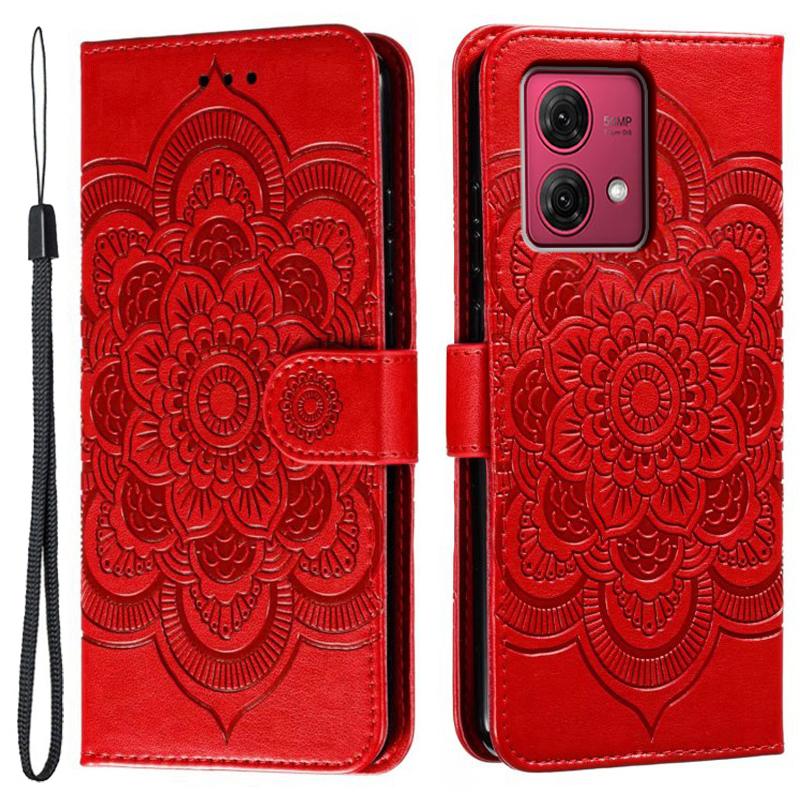 For Motorola Moto G84 5G Case PU Leather Mandala Imprinted Design Wallet Phone Cover
