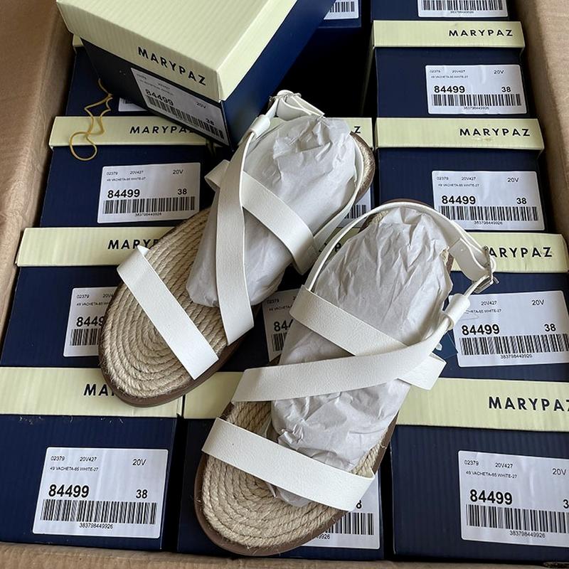 Эспадрильи Сандалии Женские Кожаные Летние Сандалии На Плоской Подошве Пляжные Женские — фото 4