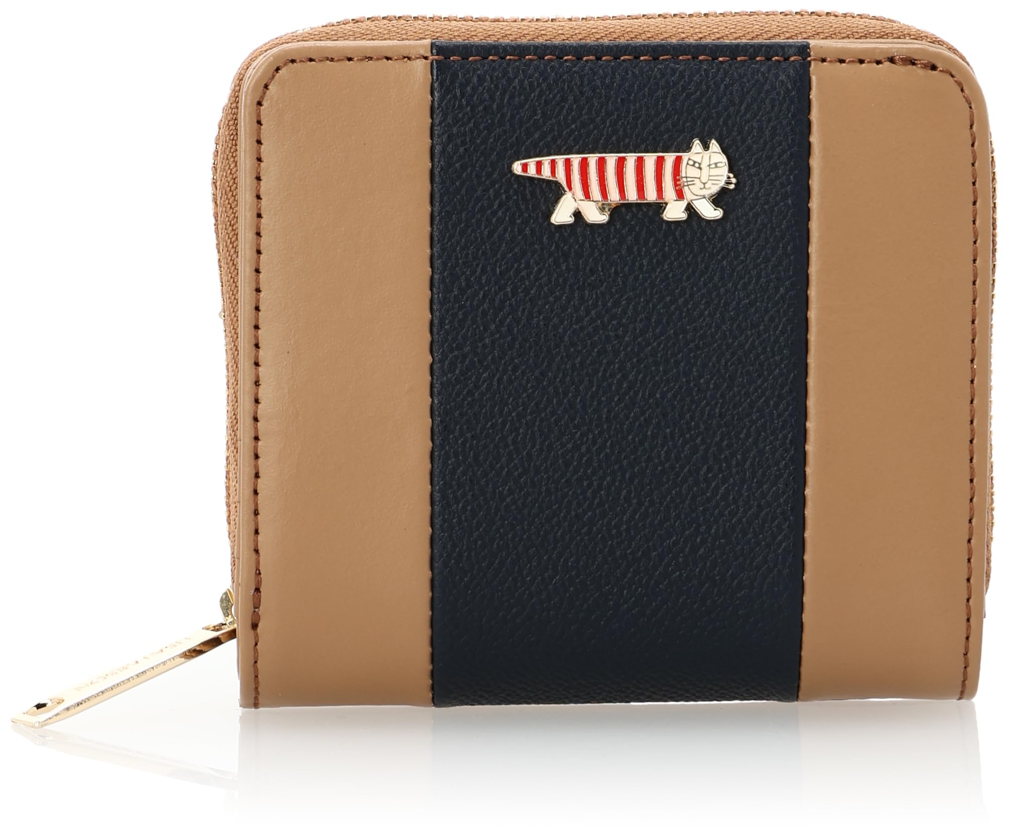 Женский компактный складной кошелек на молнии Lisa Larson, Компактный, Натуральная кожа, Коровья кожа, Майки, LTLY-05 (коричневый)