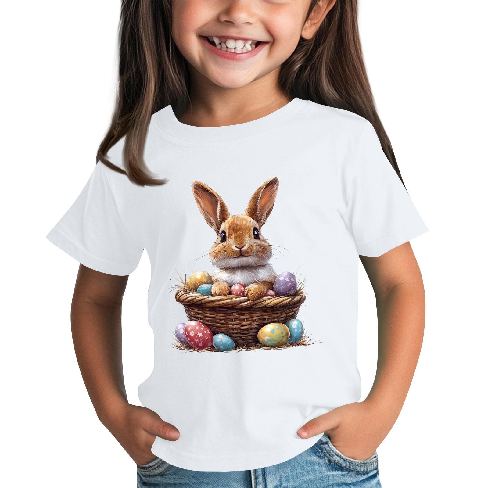 

Футболки для малышей, девочек и мальчиков, детские футболки с короткими рукавами и принтом для мальчиков и девочек 2-12 лет 150 белый