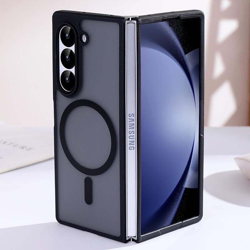 

ZFOLD6 Is Suitable for Samsung Fold5 Integrated Magnetic Soft Edge Shell Zfold7 Ultra Thin Matte Protective Case W23 Simple samsung fold6