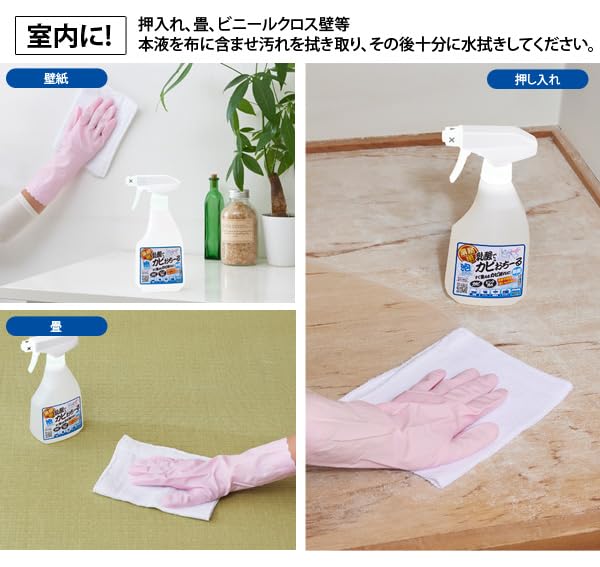 Lot de 2 détergents anti-moisissures Aimedia, fabriqués au Japon, anti-moisissures roses, désinfectants, mousse, acide lactique, sans chlore, pour salle de bain, toilettes, lavabo