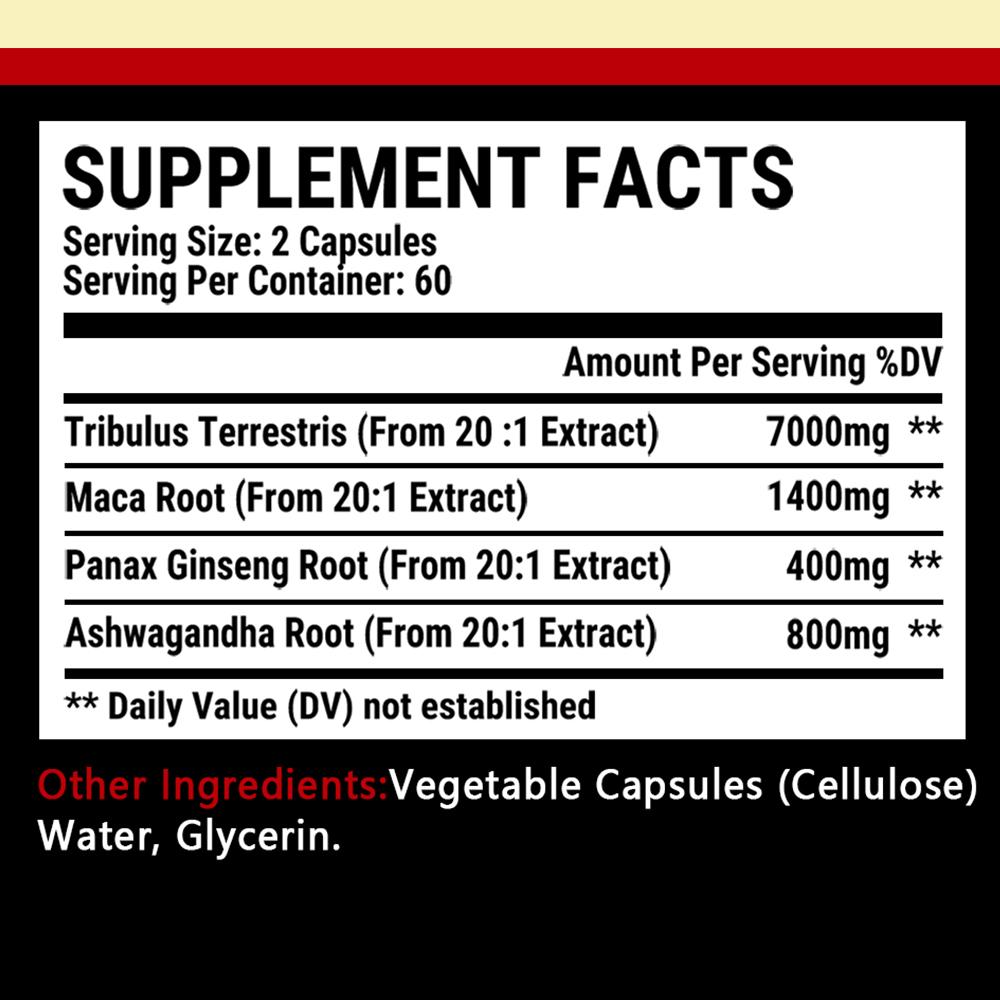 Radice di Maca (Da 20:1 Estratto) Integratore Vegetale 1400 Mg 120 Capsule Per Flacone